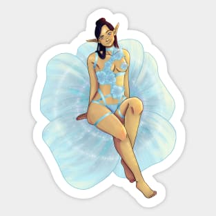 Blue Hibiscus Sticker